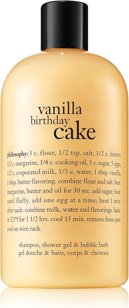 vanilla birthday cake shower gel