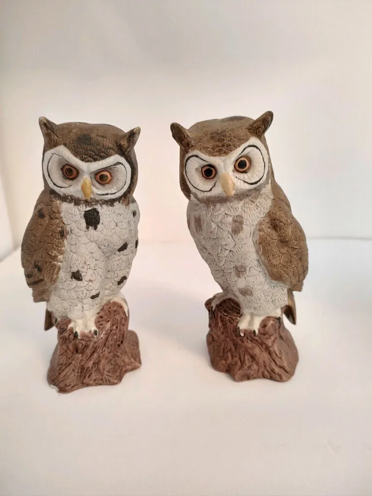 vintage owl figurines