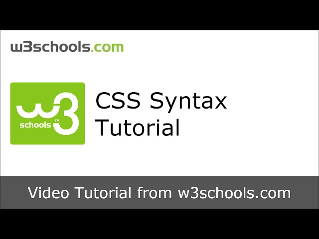 w3 school css