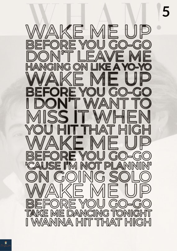 wake me up when you go go lyrics