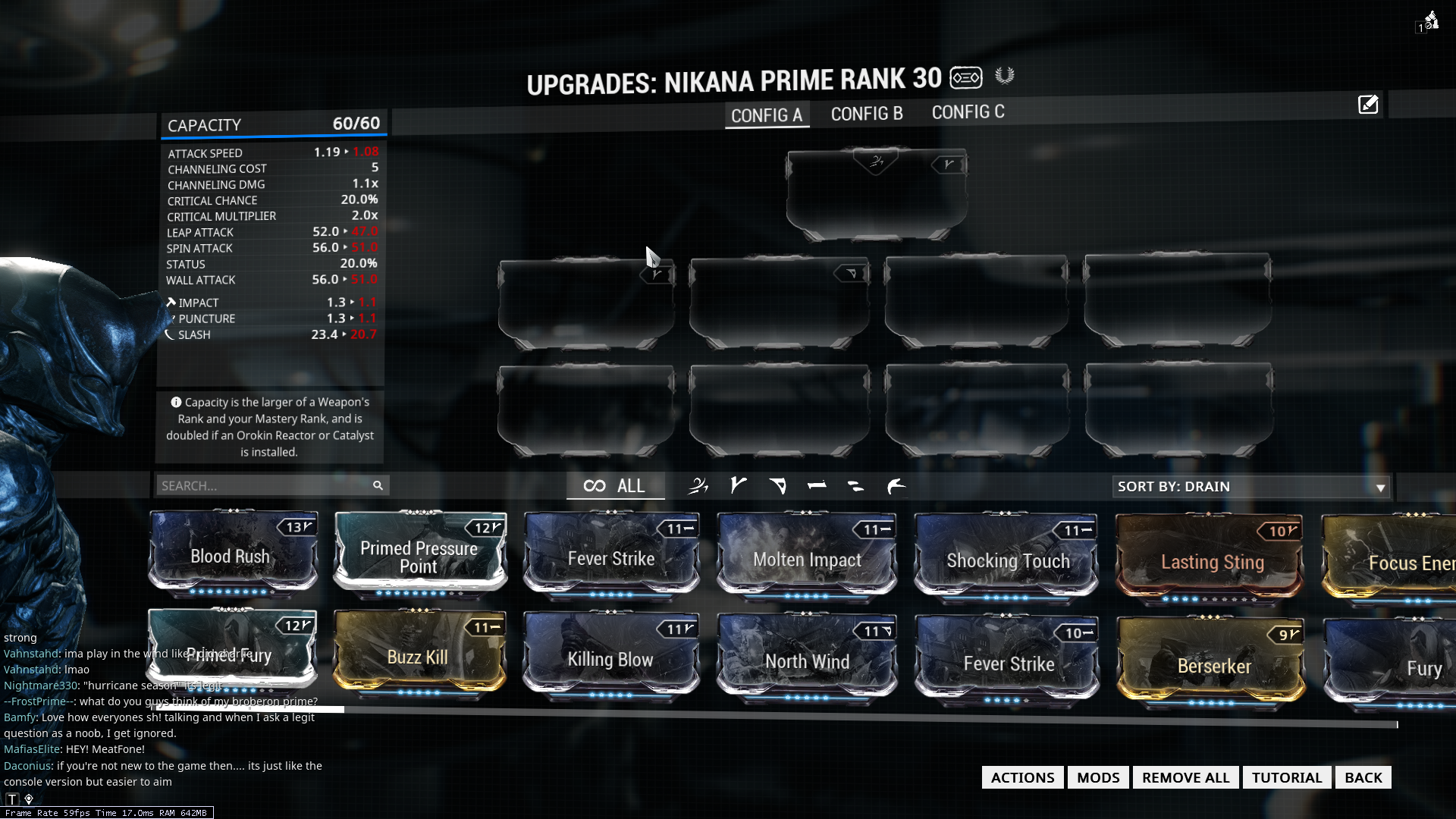 warframe stats