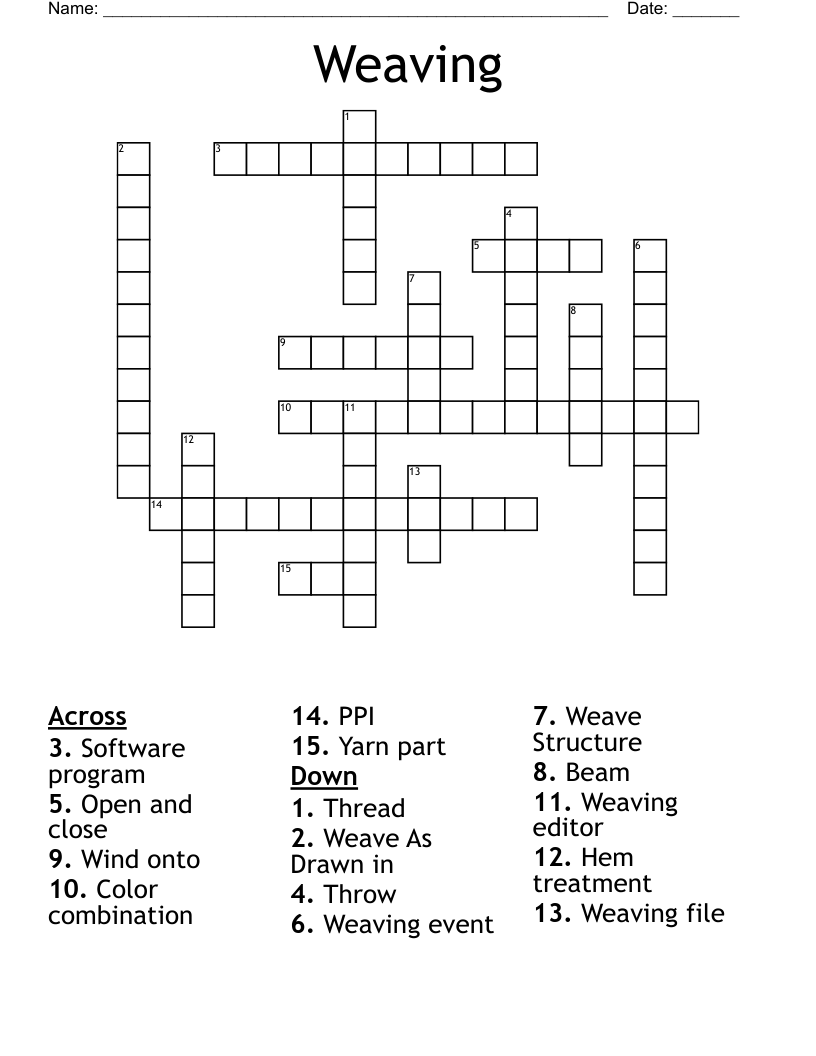 weave together crossword