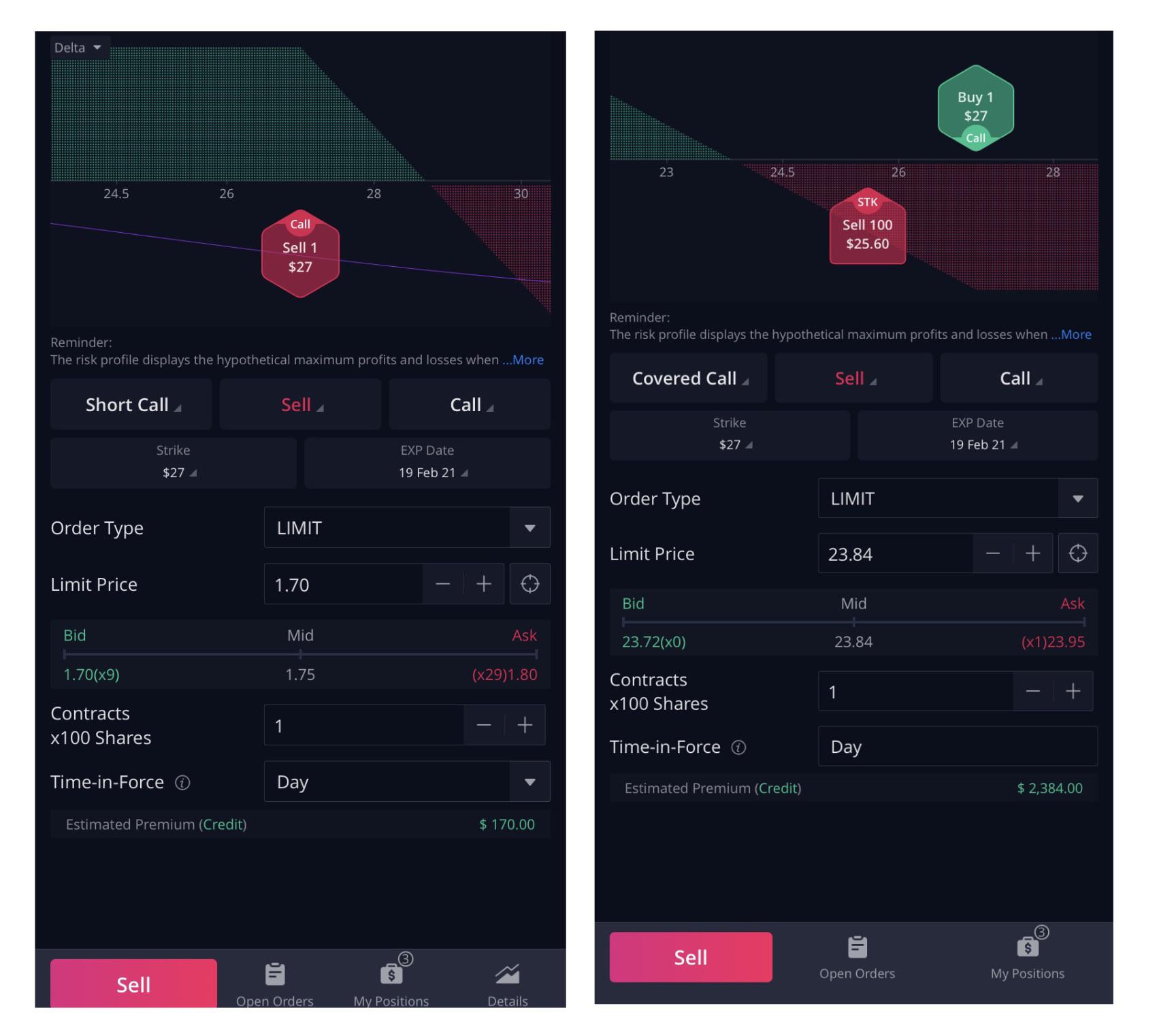 webull sell to close