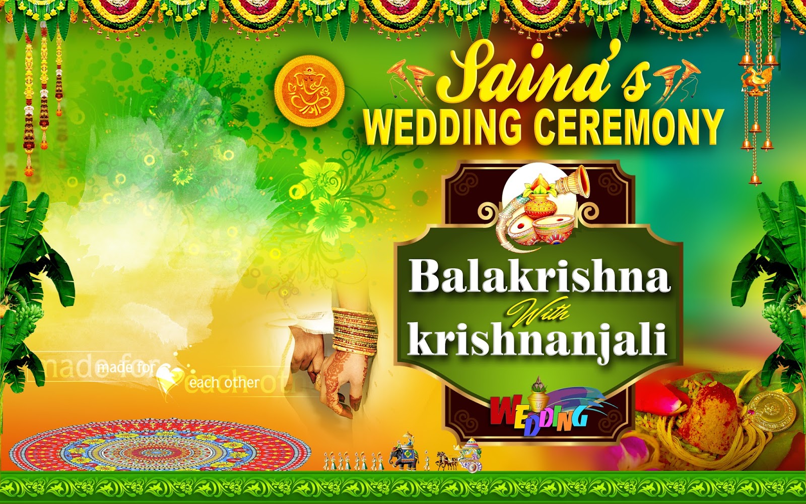 wedding banner psd