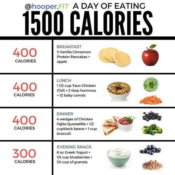 what does 1500 calories look like