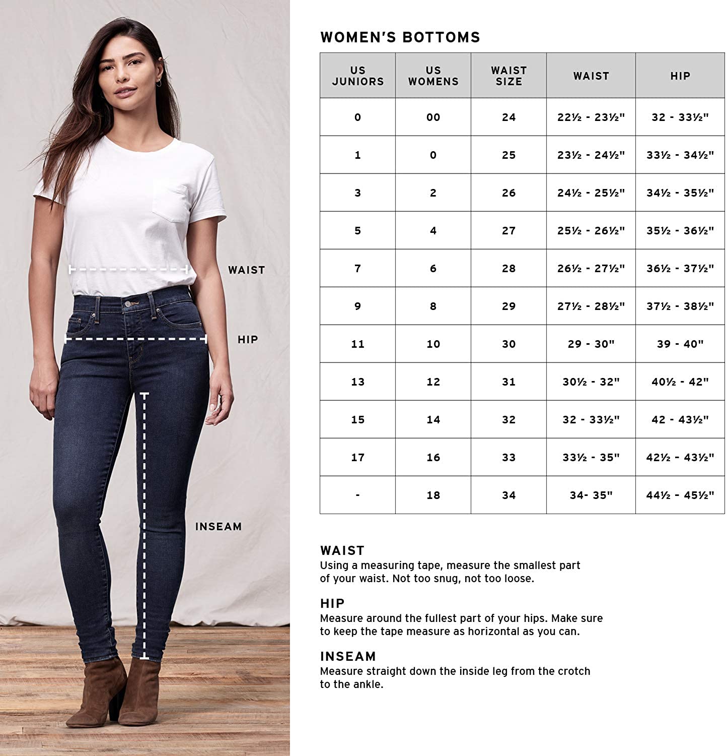 what is a size 14 in levis womens jeans