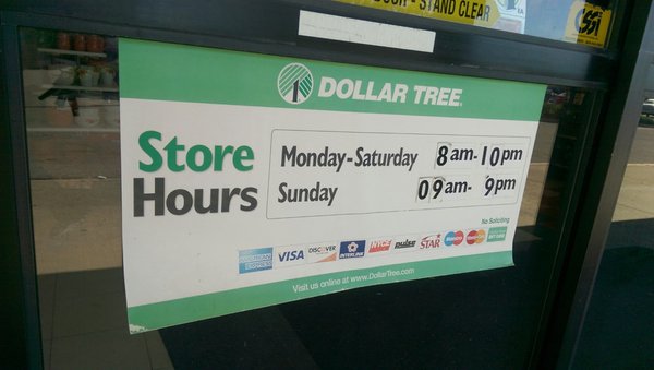 what time does dollar tree close