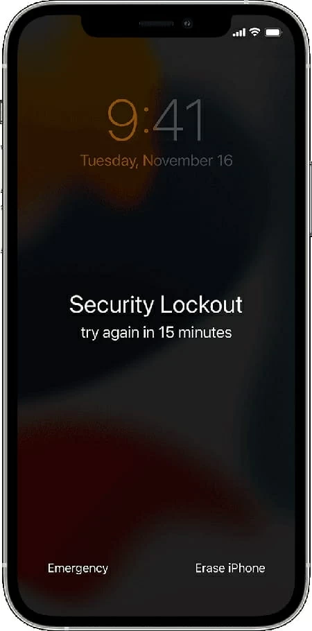 whats a security lockout on iphone