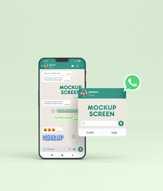 whatsapp mockup