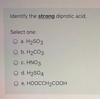 which one of the following is a diprotic acid