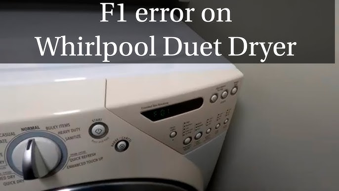 whirlpool duet dryer code f70