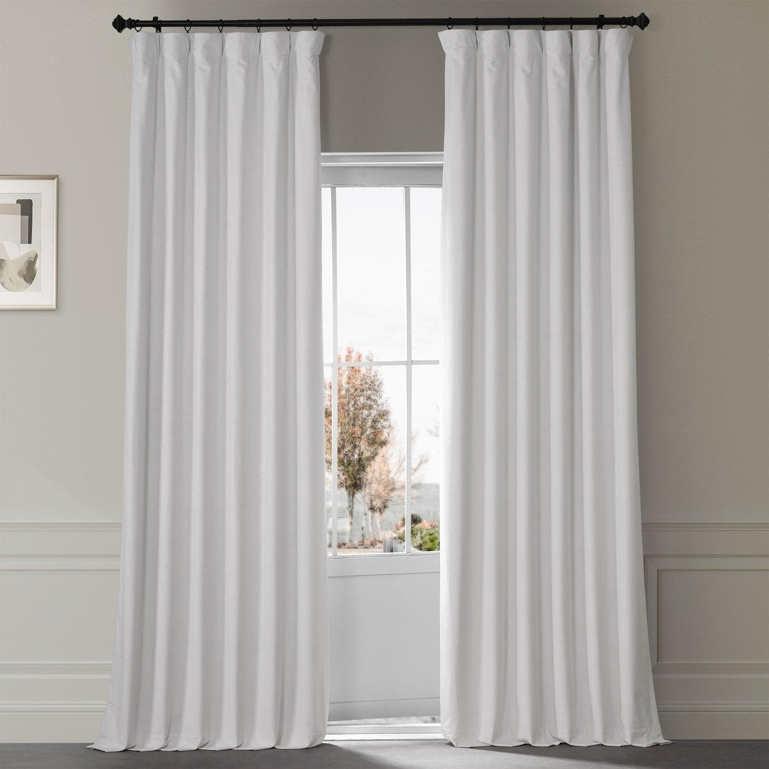 white blackout curtains