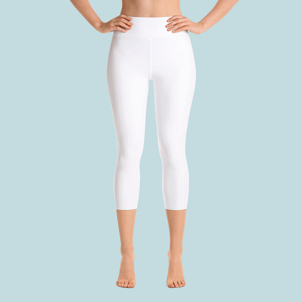 white capri leggings