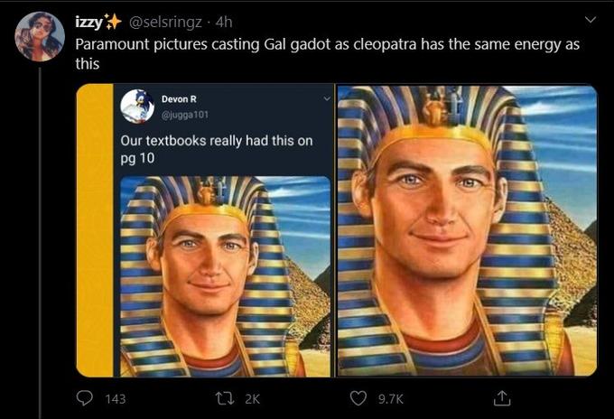 white egyptian history book meme