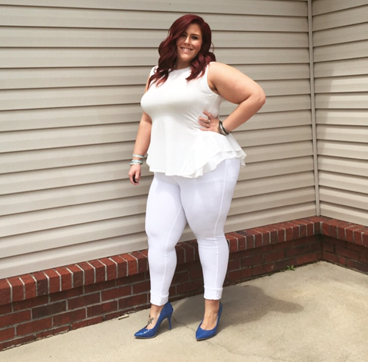 white jeggings plus size