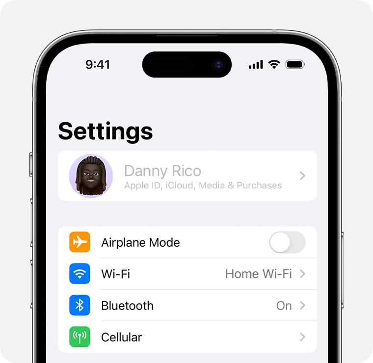 why cant i click on my apple id in settings