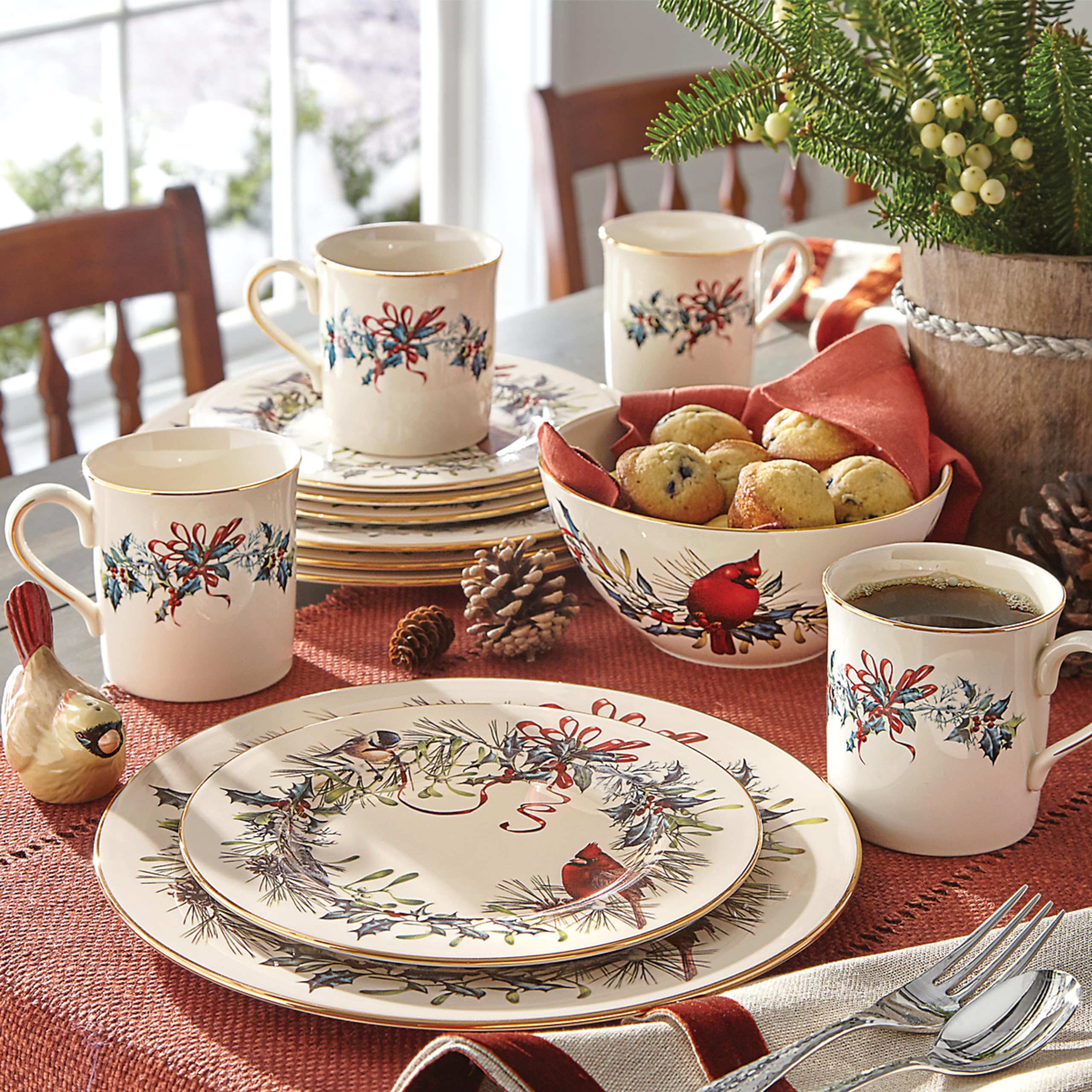 winter greetings lenox china