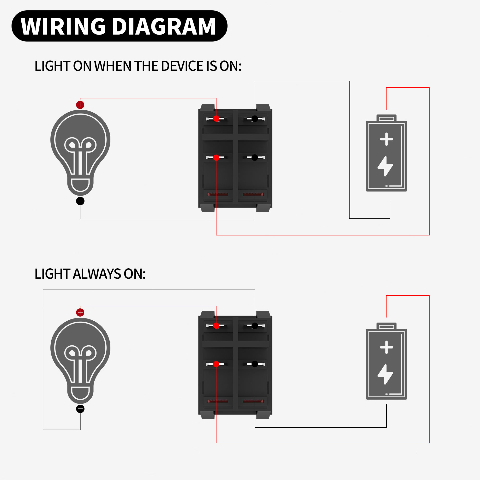 wiring diagram for 4 pin rocker switch