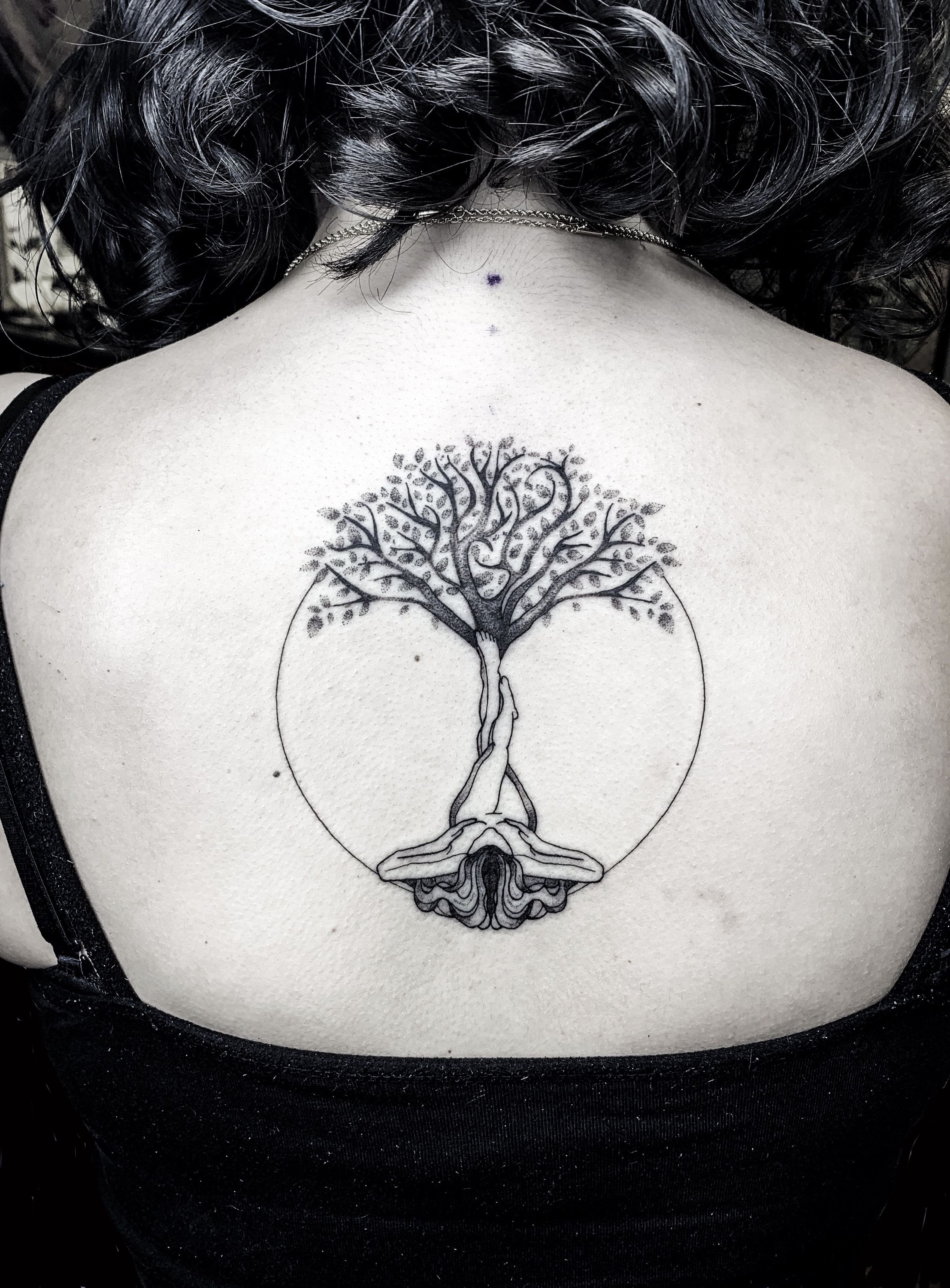 woman tree of life tattoo