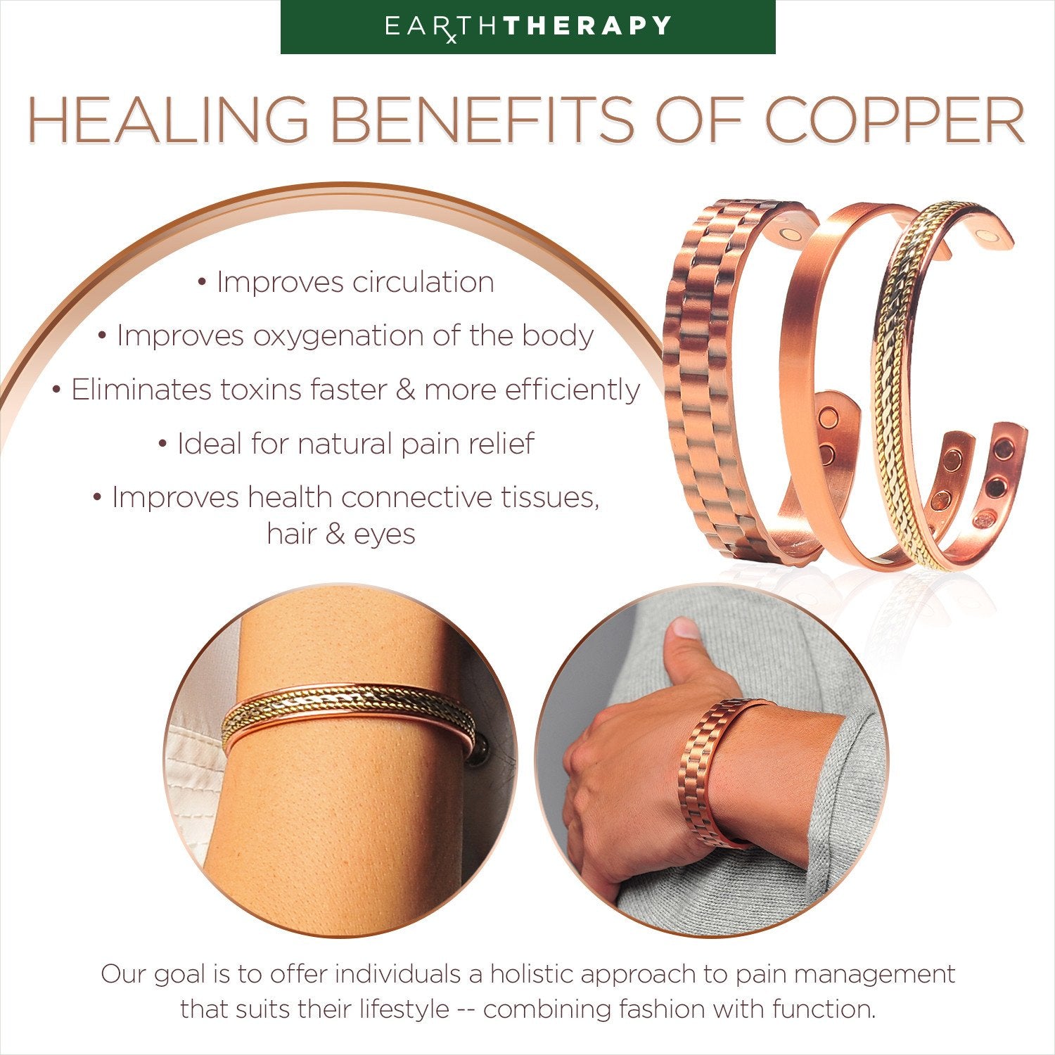 womens copper bracelets for arthritis