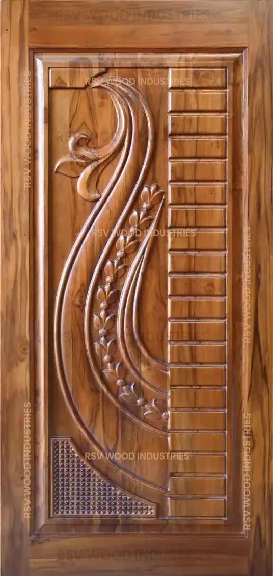 wood carving main door