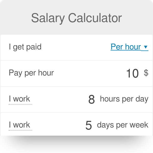 year salary calculator per hour