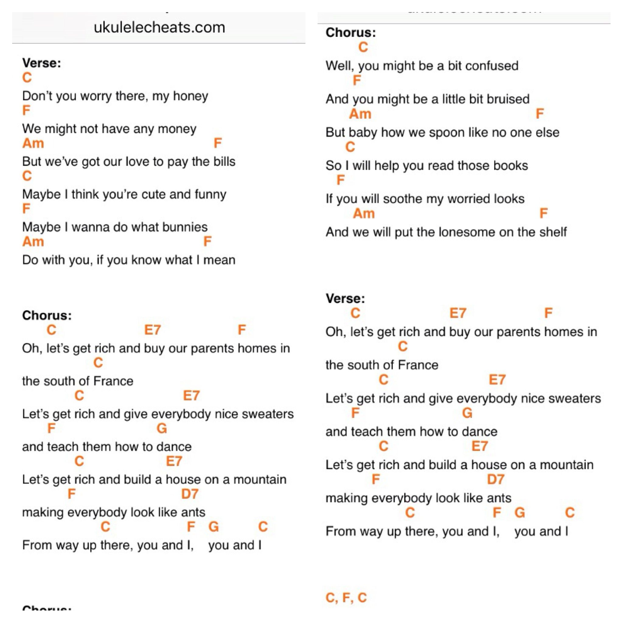 you and i ukulele tabs