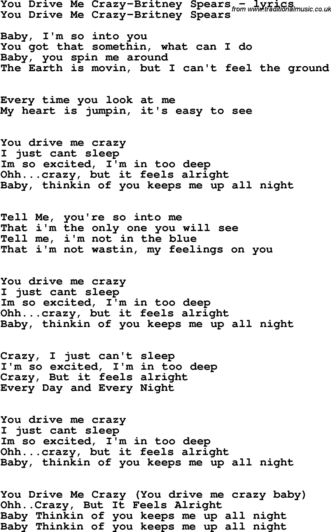 you got me crazy lyrics