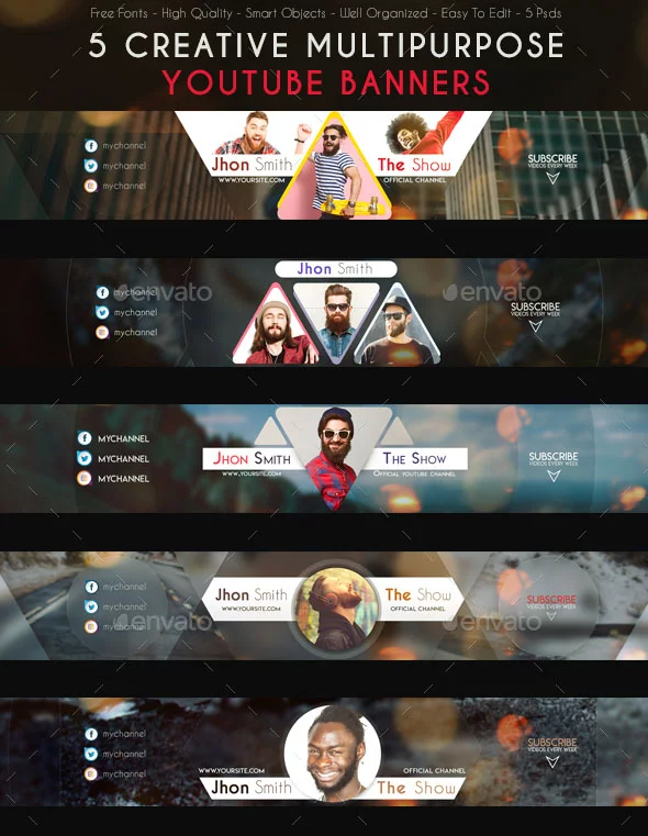 youtube banner psd