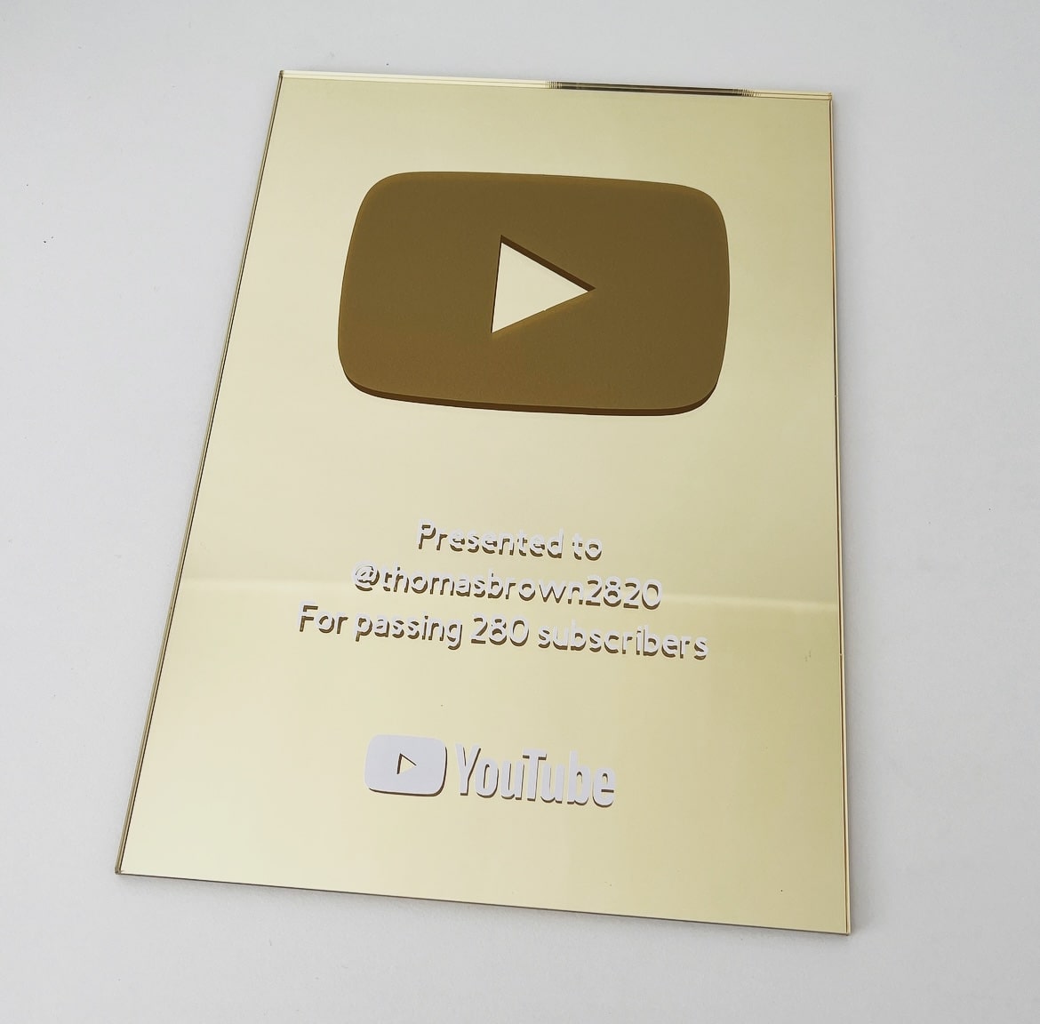 youtube gold play button