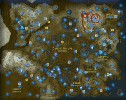 zelda breath of wild all shrine locations