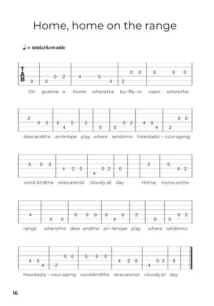 Czytanie nut gitarowych