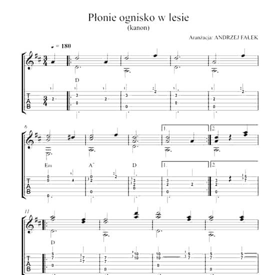 Piosenka płonie ognisko